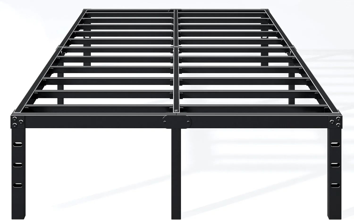 18 Inch King Bed Frame - Sturdy Metal Platform King Size, No Box Spring Needed, Heavy Duty, Easy Assembly, Strong Bearing Capacity, Under Bed Storage, Black