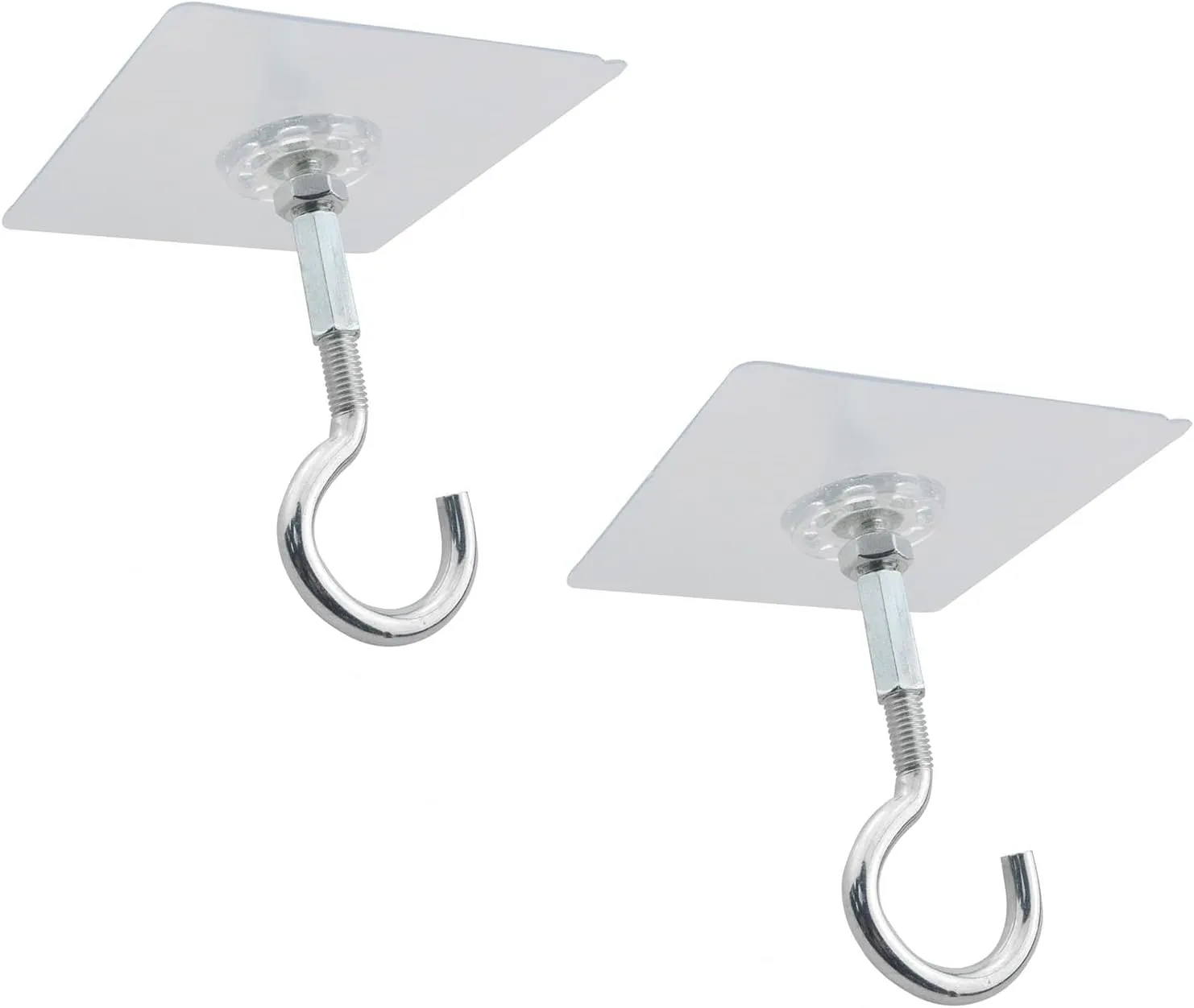 2PCS Strong Adhesive Ceiling Hooks 10CM No Hole Punch No Trace Sticky Hanger for Hanging Photo Frames Bags Towels Small Storage Racks Plants Lanterns