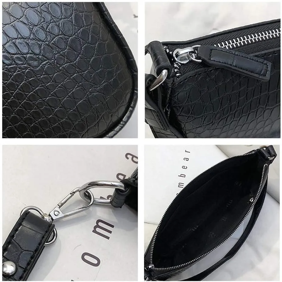 Barabum Retro Classic Clutch Shoulder Tote HandBag with Zipper Closure Purse for Women