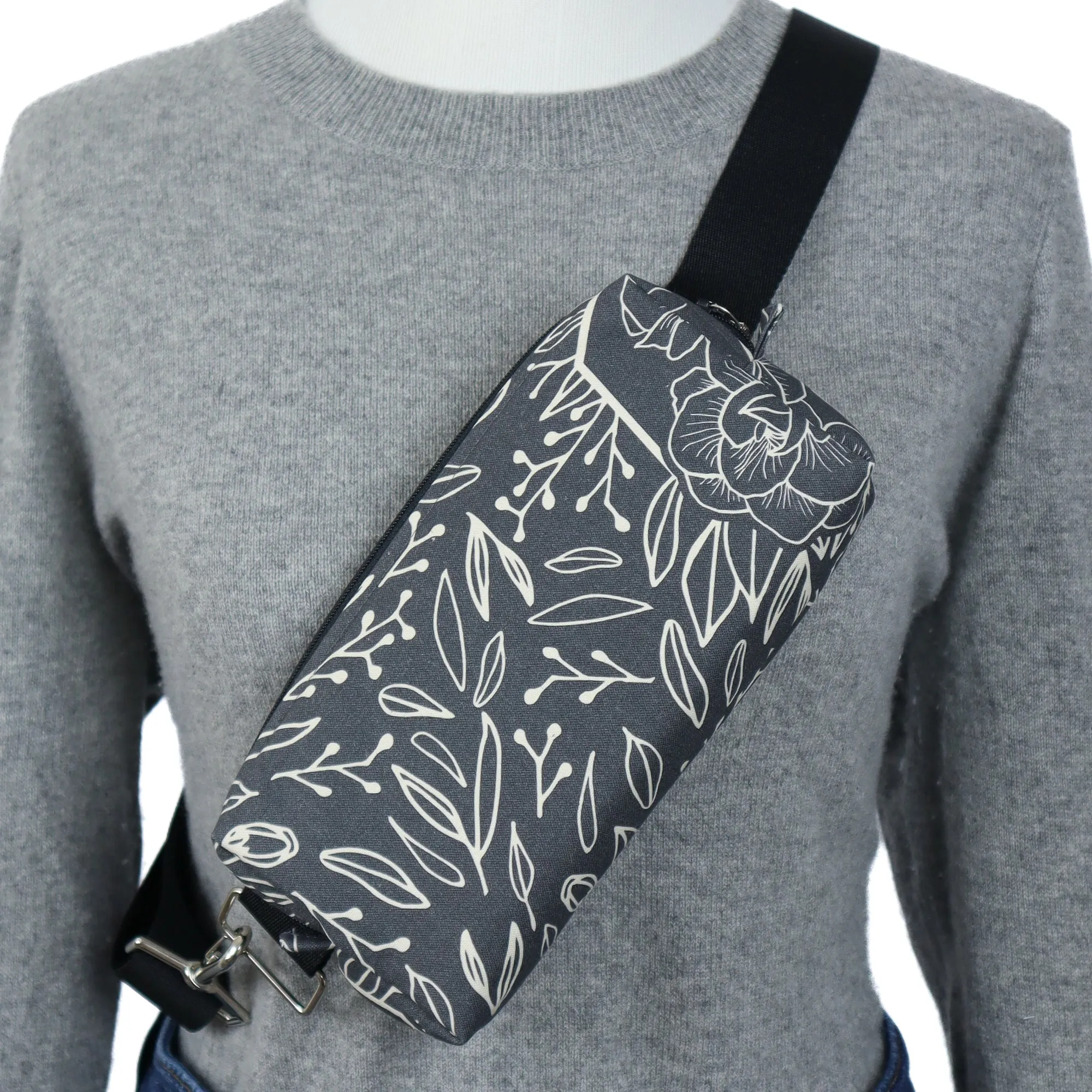 Belt Bag Sewing Kit - Supplies, Printed Pattern and Video Tutorial - Floral Explosion