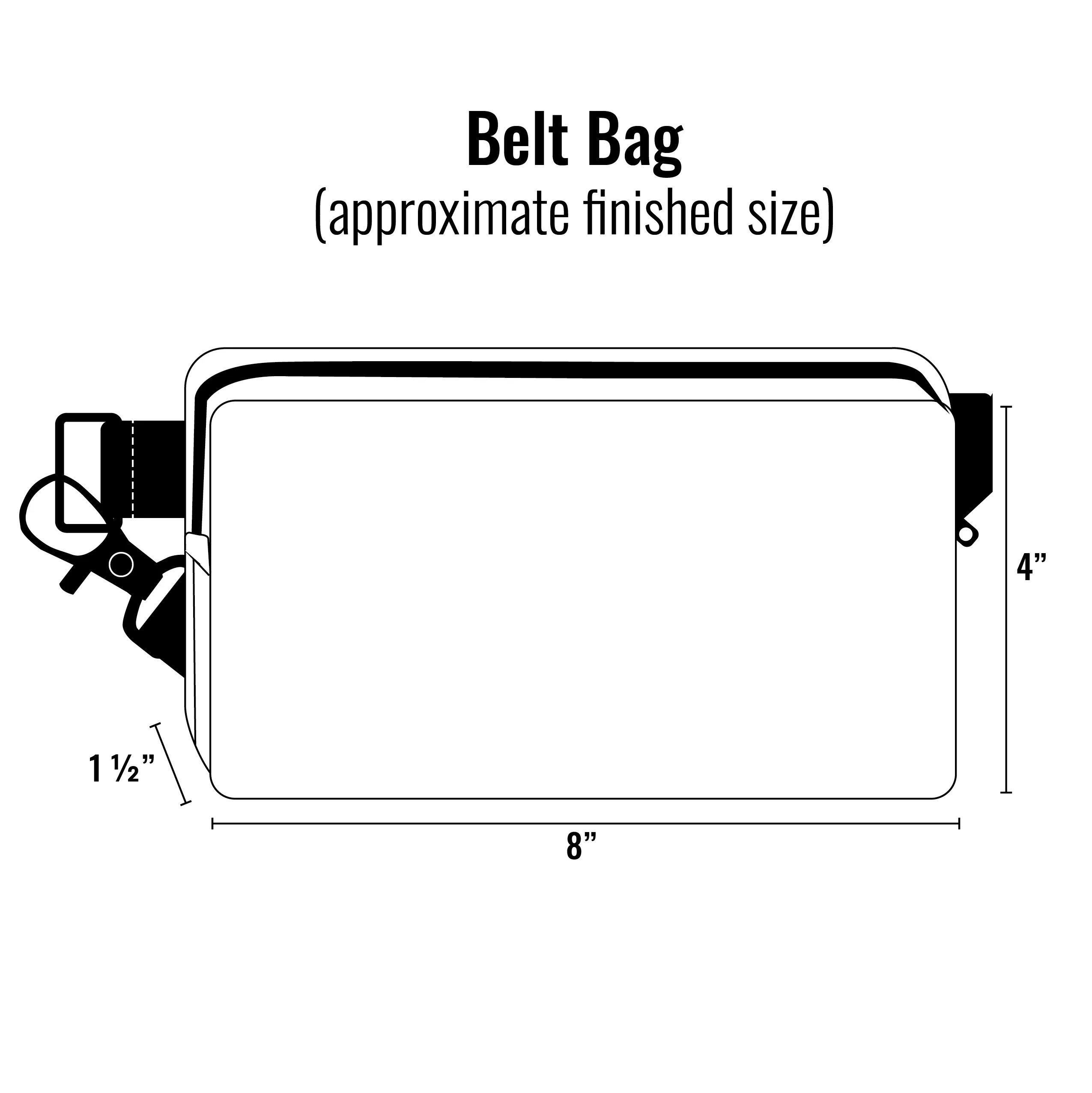 Belt Bag Sewing Kit - Supplies, Printed Pattern and Video Tutorial - Floral Explosion