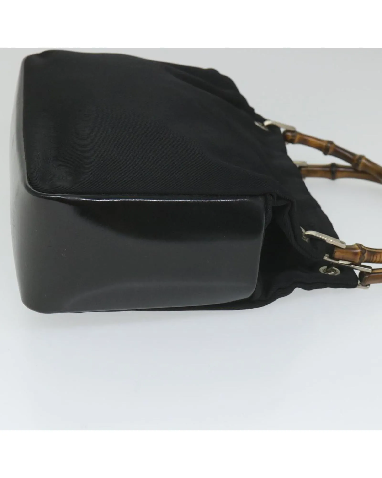 Canvas Shoulder Bag with Bamboo Design