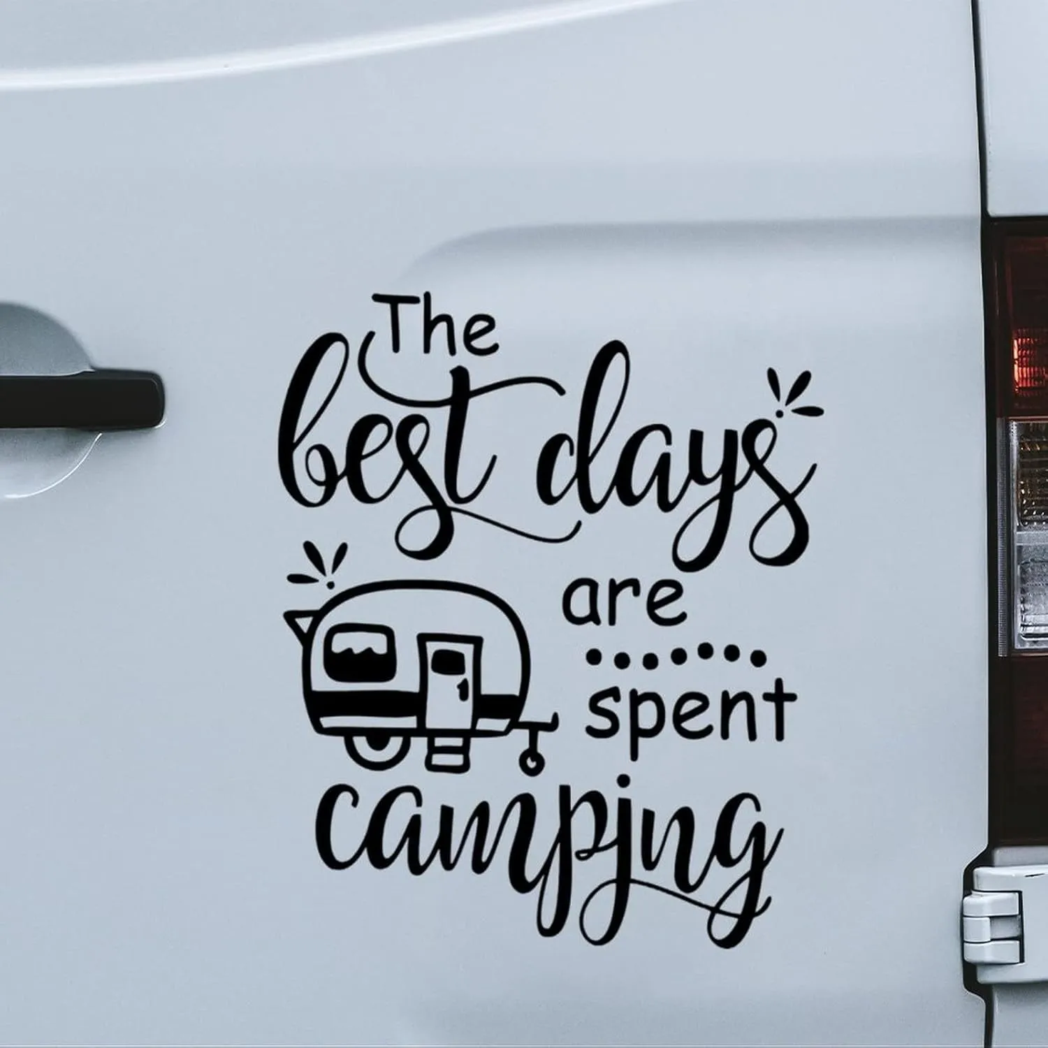CLIFFBENNETT Best Days Camping Camper Door Decal, Retro rv Sticker - Vinyl Camp Bucket - Camping Decal - RV Sticker, Campsite Decor