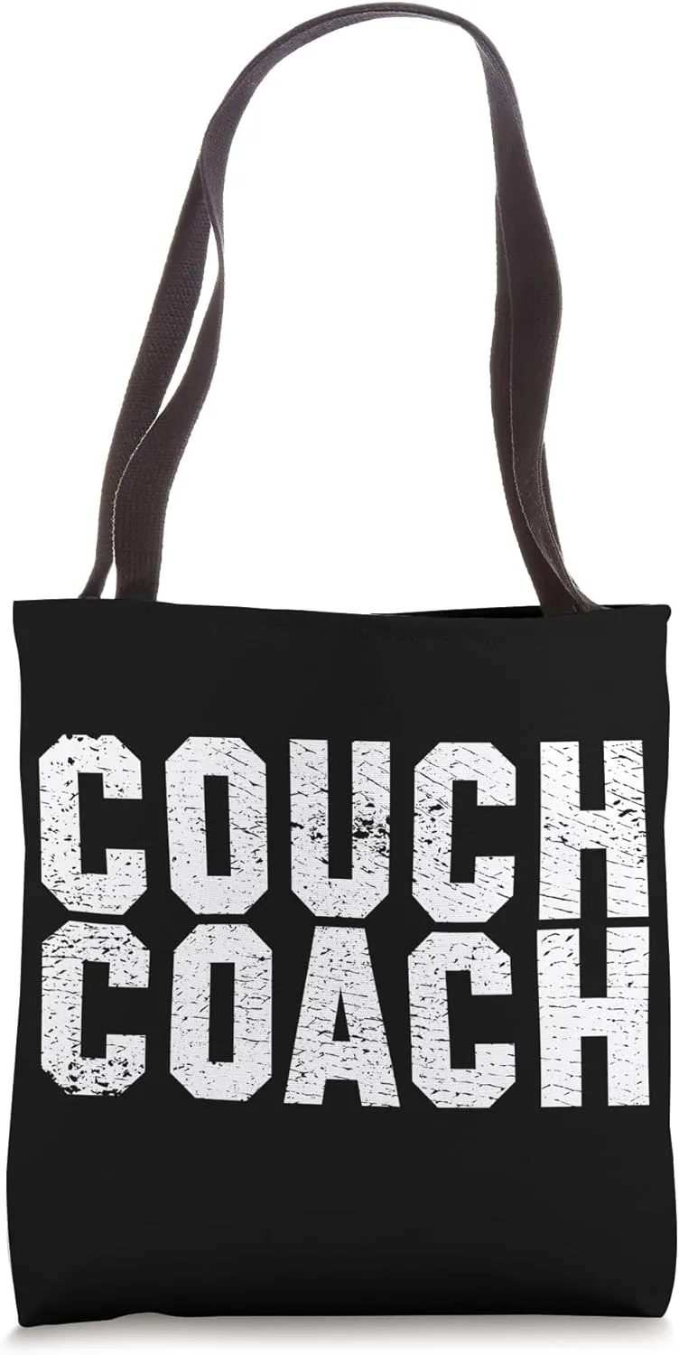 Couch Coach Retro Funny Football Coach Tote Bag