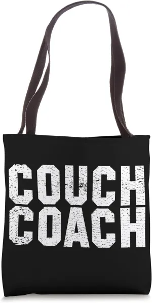 Couch Coach Retro Funny Football Coach Tote Bag