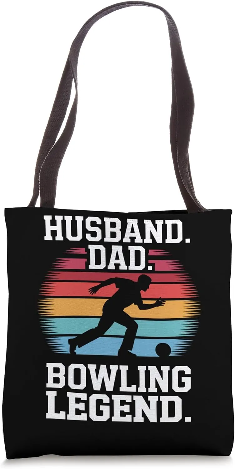 Dad And Bowling Legend Tote Bag