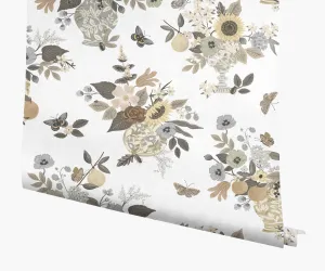 Flower Studies Wallpaper - Linen