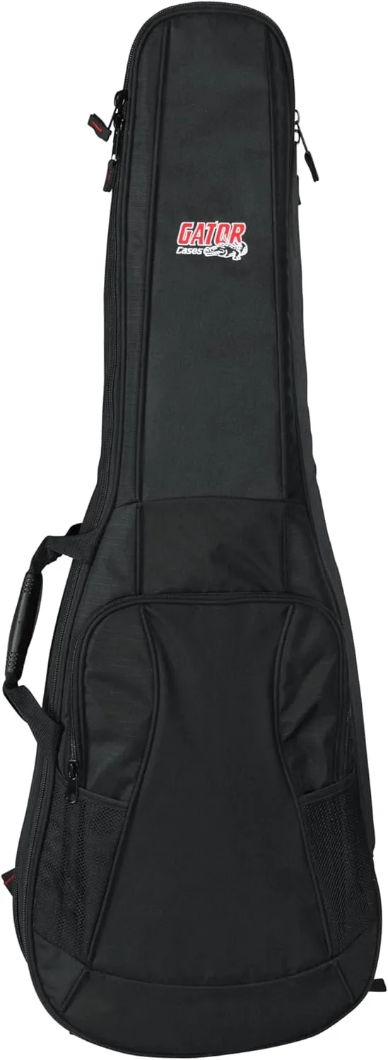 Gator Cases 4G Series Gig Bag For Two Electric Guitars With Adjustable Backpack Straps, Fits Two Stratocaster and Telecaster Style Electric Guitars (GB-4G-ELEC 2X)