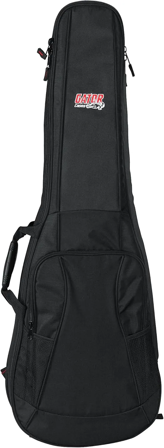 Gator Cases 4G Series Gig Bag For Two Electric Guitars With Adjustable Backpack Straps, Fits Two Stratocaster and Telecaster Style Electric Guitars (GB-4G-ELEC 2X)
