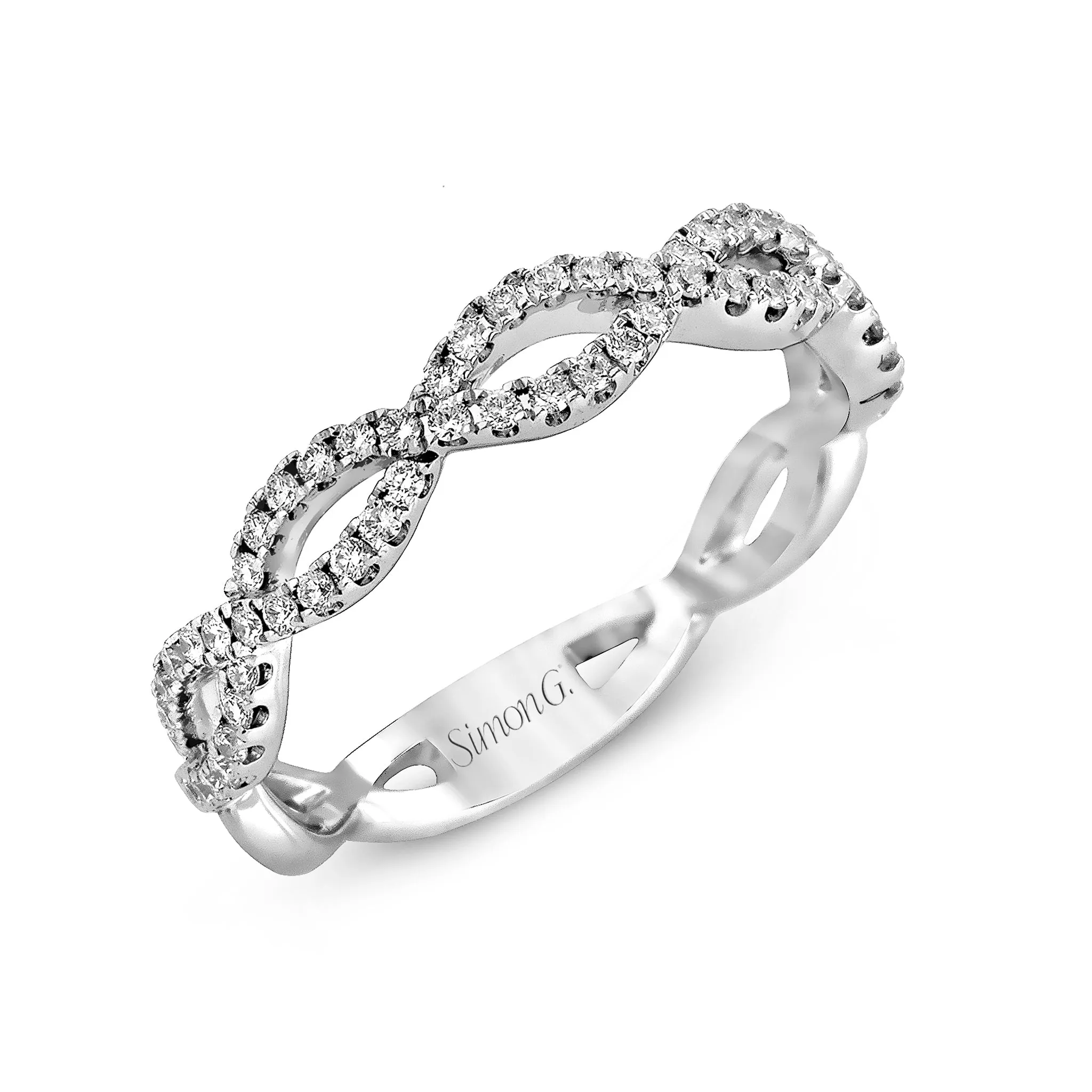 Marquise-cut Criss-cross Engagement Ring & Matching Wedding Band in 18k Gold with Diamonds