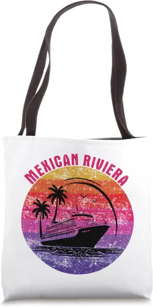 Mexican Riviera Cruise Retro Sunset Family Reunion Tote Bag