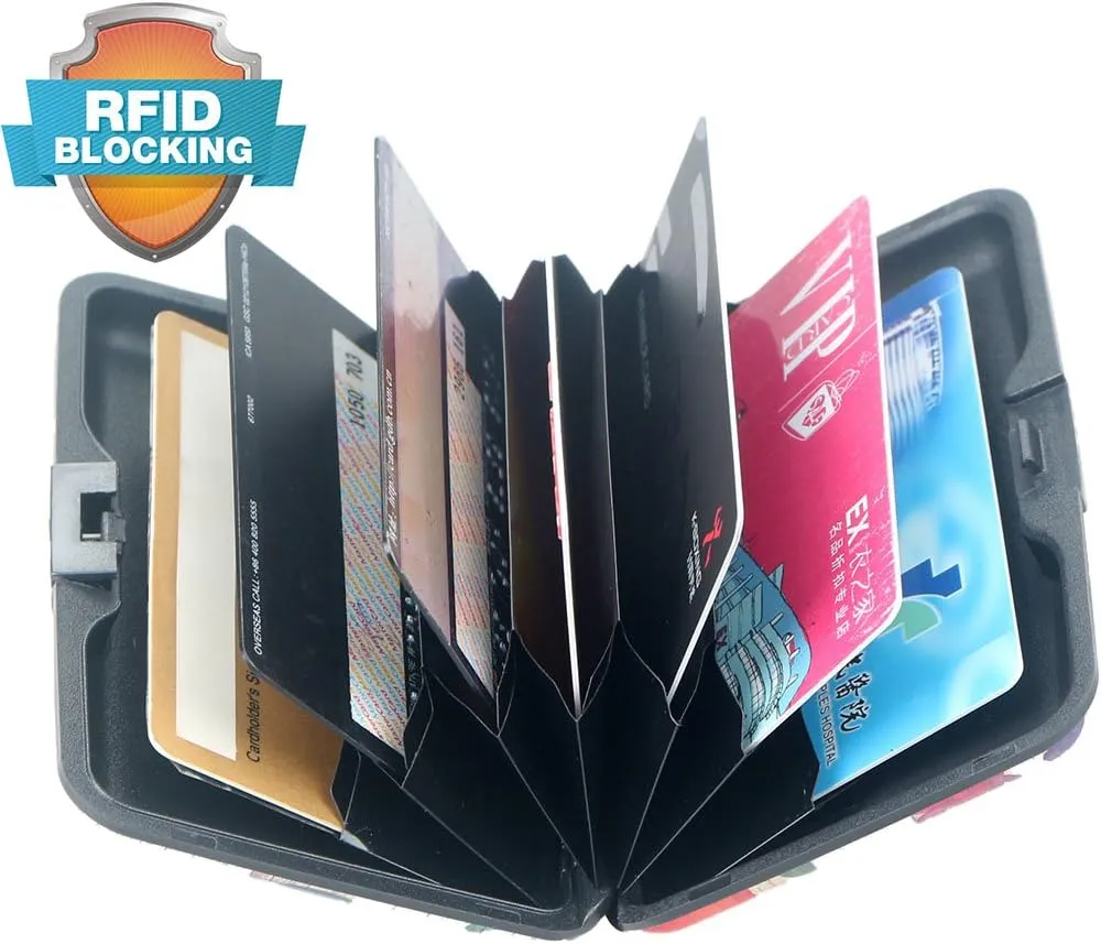 Mini RFID Aluminum Wallet Slim Credit Card Case Business Cards Wallet Metal ID Case Credit Cards Holder for Women Men