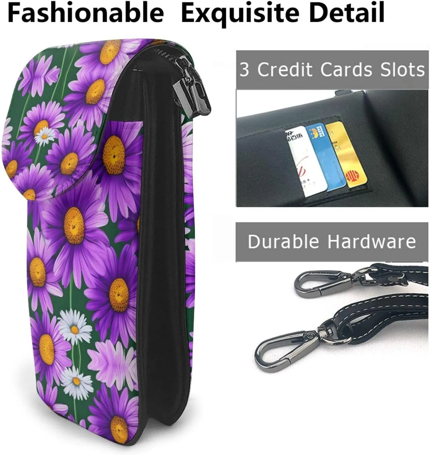 Northern Lights Painting Small Cell Phone Purse - Ideal Travel Accessory for Women and Teens - Adjustable Strap