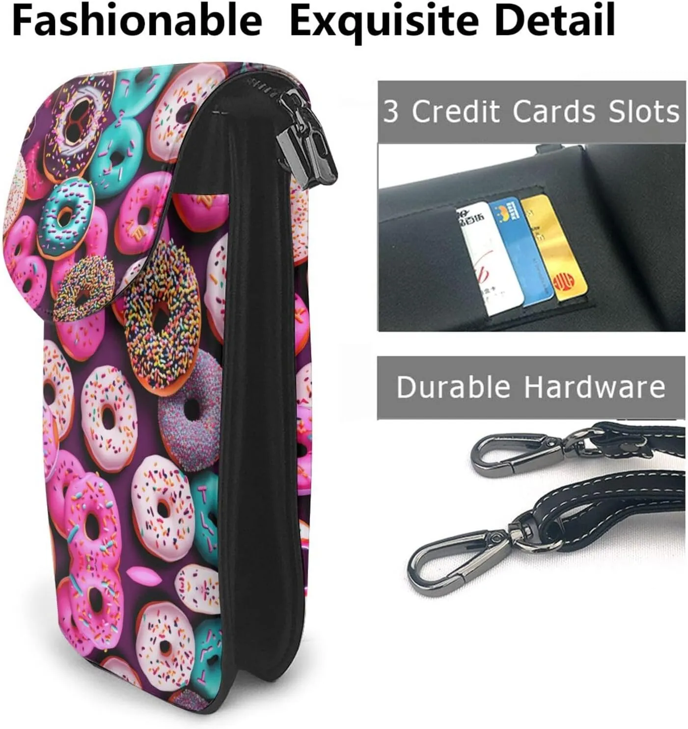 Northern Lights Painting Small Cell Phone Purse - Ideal Travel Accessory for Women and Teens - Adjustable Strap