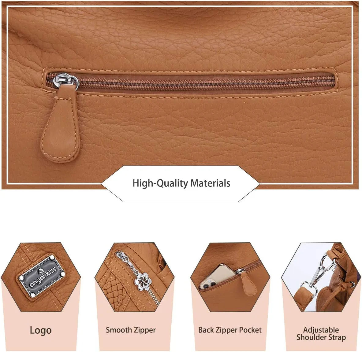 Purses and Handbags Women Fashion Tote Bag Shoulder Bags Top Handle Satchel Purses Washed Synthetic Leather Handbag