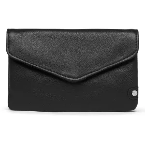 Purse/waist bag in soft leather and timeless design / 16046 - Black (Nero)