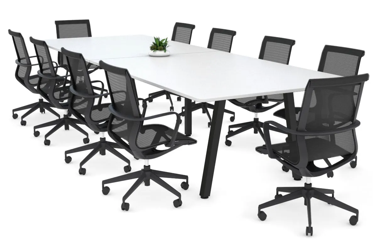 Quadro A Legs Modern Boardroom Table - Rounded Corners [3200L x 1100W with Rounded Corners] (Copy)