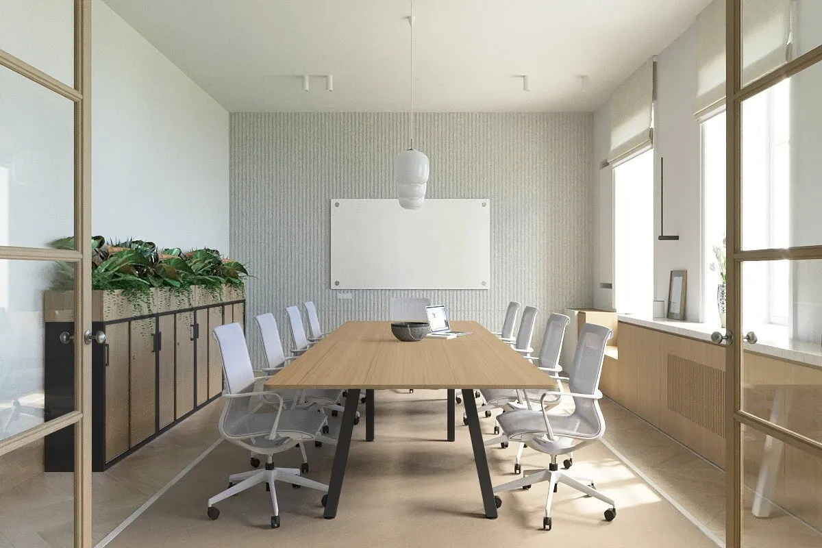 Quadro A Legs Modern Boardroom Table - Rounded Corners [3200L x 1100W with Rounded Corners] (Copy)