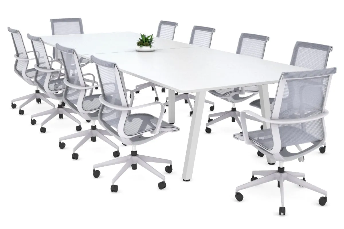 Quadro A Legs Modern Boardroom Table - Rounded Corners [3200L x 1100W with Rounded Corners] (Copy)