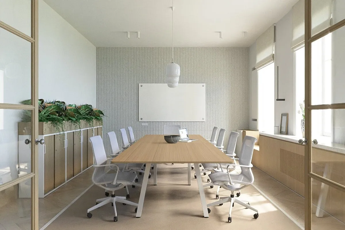 Quadro A Legs Modern Boardroom Table - Rounded Corners [3200L x 1100W with Rounded Corners] (Copy)