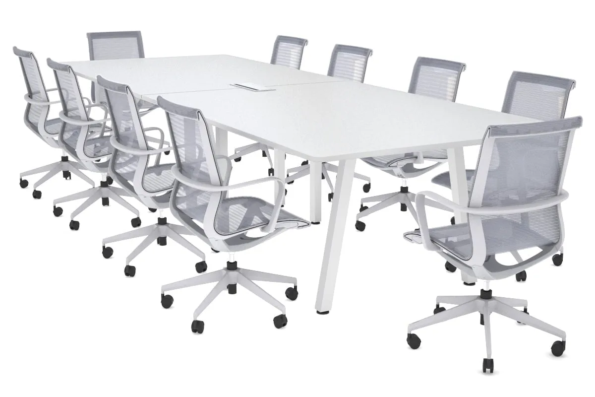 Quadro A Legs Modern Boardroom Table - Rounded Corners [3200L x 1100W with Rounded Corners] (Copy)