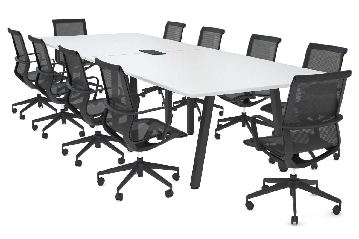 Quadro A Legs Modern Boardroom Table - Rounded Corners [3200L x 1100W with Rounded Corners] (Copy)