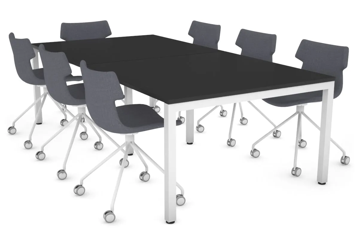 Quadro Square Legs Modern Boardroom Table [2400L x 1200W]