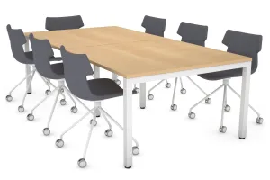 Quadro Square Legs Modern Boardroom Table [2400L x 1200W]