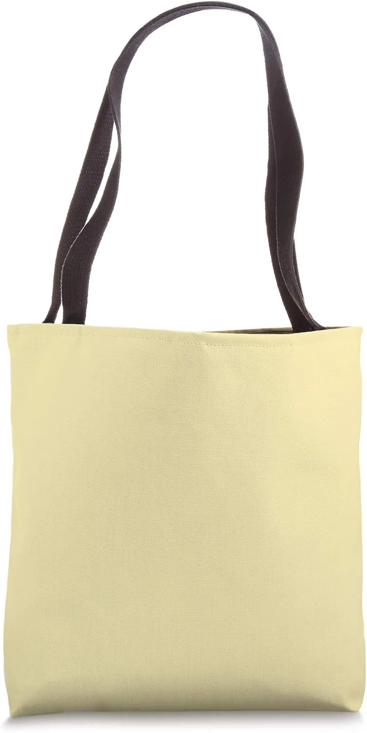 Vanilla Light Beige Plain Solid Color Simple Classic Tote Bag